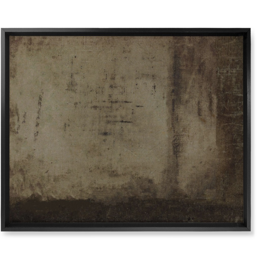 Mood At Dusk - Dark Wall Art, Black, Single piece, Canvas, 16x20, Brown, Brown