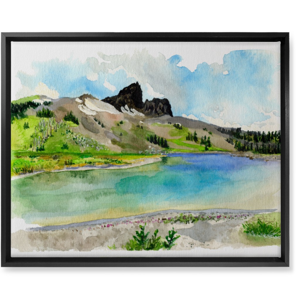 Black Tusk Painting Wall Art, Black, Single piece, Canvas, 16x20, Green, Classic Green