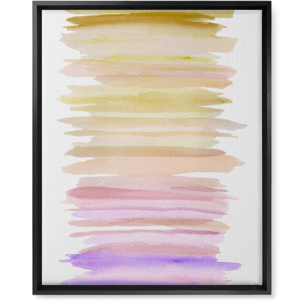 Watercolor Ocean Seashore Wall Art, Black, Single piece, Canvas, 16x20, Purple, Wheat