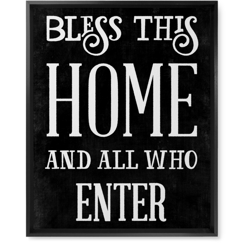 Bless This Home Wall Art, Black, Single piece, Canvas, 16x20, Black, Coal