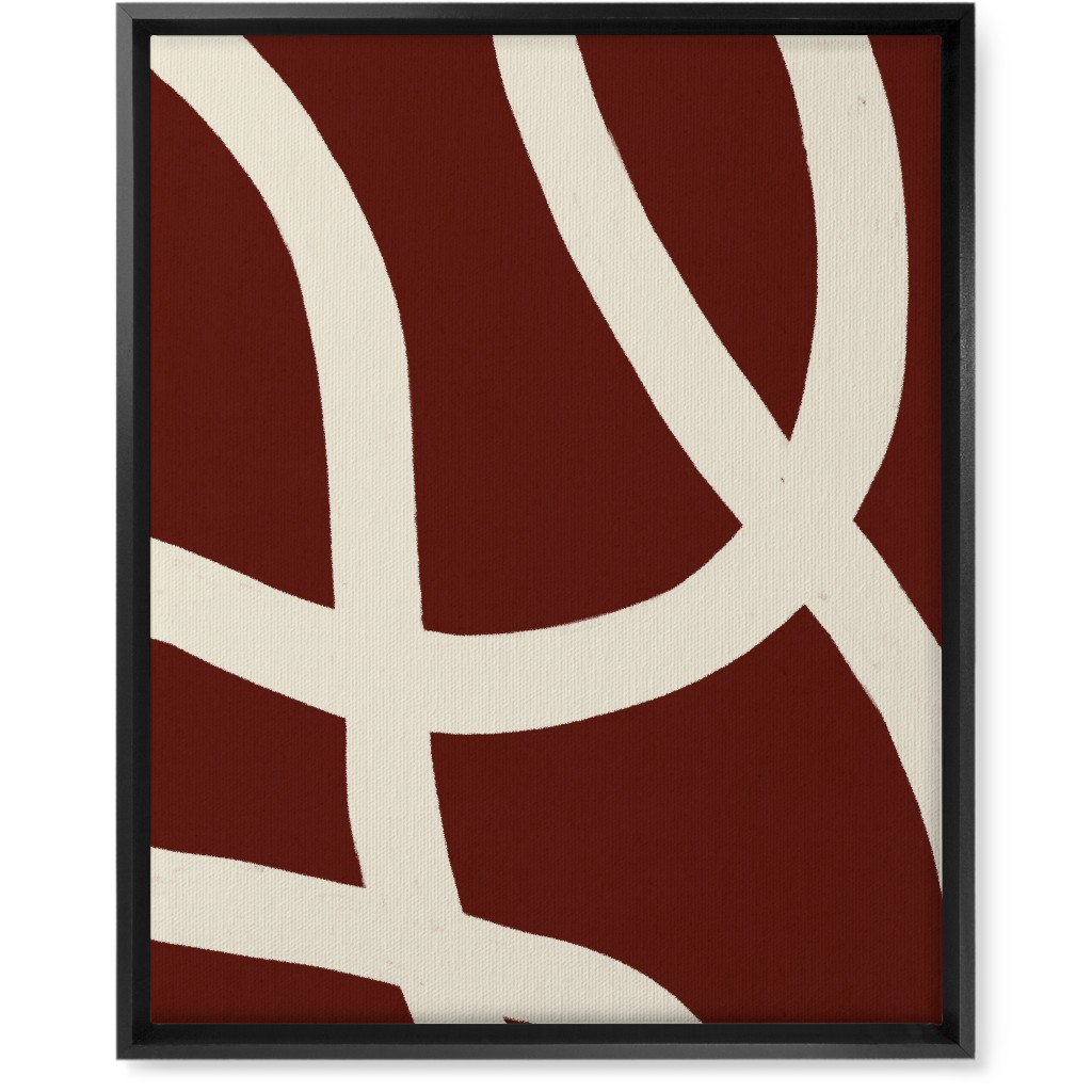Tangled Brush Strokes I Wall Art, Black, Single piece, Canvas, 16x20, Red