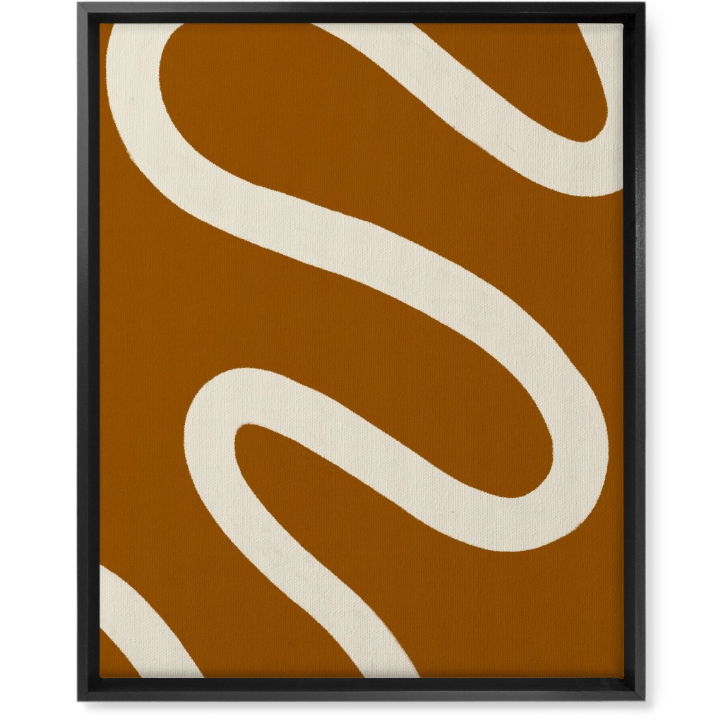 Tangled Brush Strokes Ii Wall Art, Black, Single piece, Canvas, 16x20, Orange