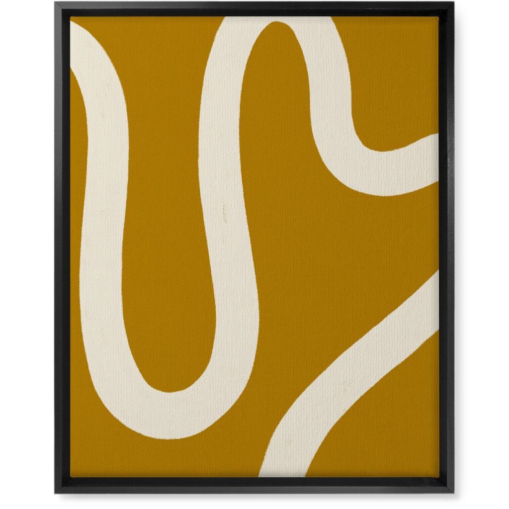 Tangled Brush Strokes Iii Wall Art, Black, Single piece, Canvas, 16x20, Yellow