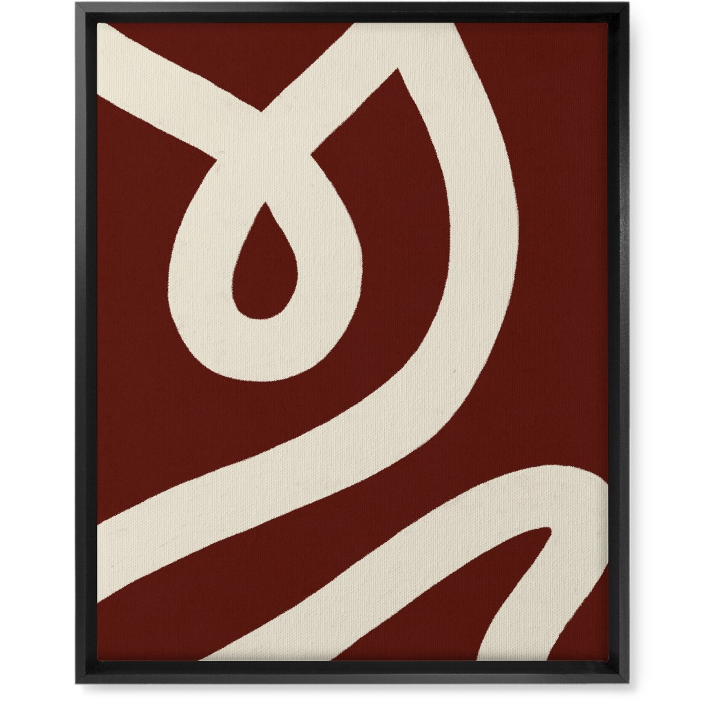 Tangled Brush Strokes V Wall Art, Black, Single piece, Canvas, 16x20, Red, Cocoa