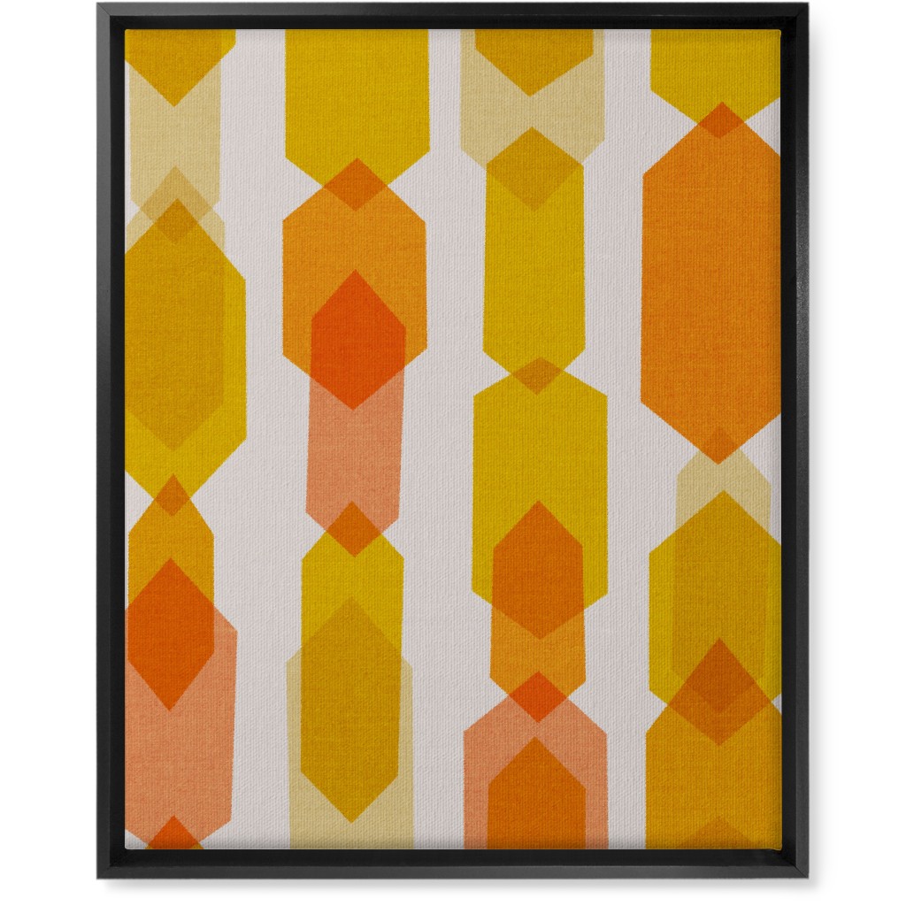 Elements Columns Wall Art, Black, Single piece, Canvas, 16x20, Orange