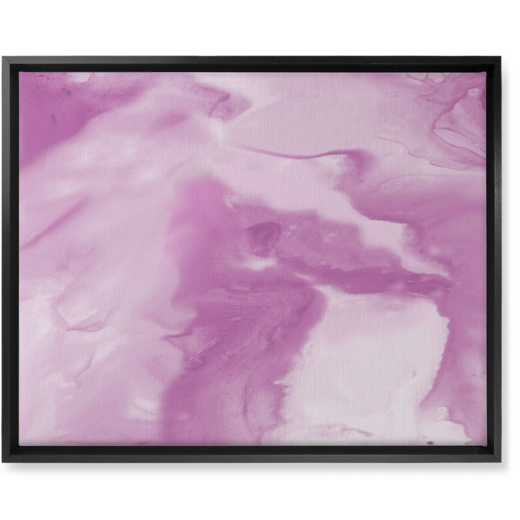 Abstract Watercolor Marble Wall Art, Black, Single piece, Canvas, 16x20, Purple