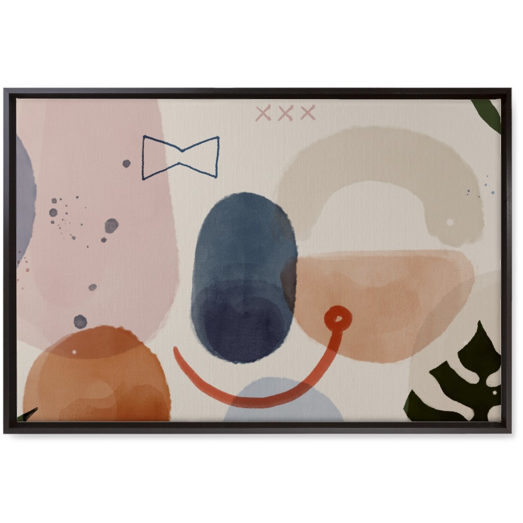 Surreal Oasis - Multi Wall Art, Black, Single piece, Canvas, 20x30, Multicolor