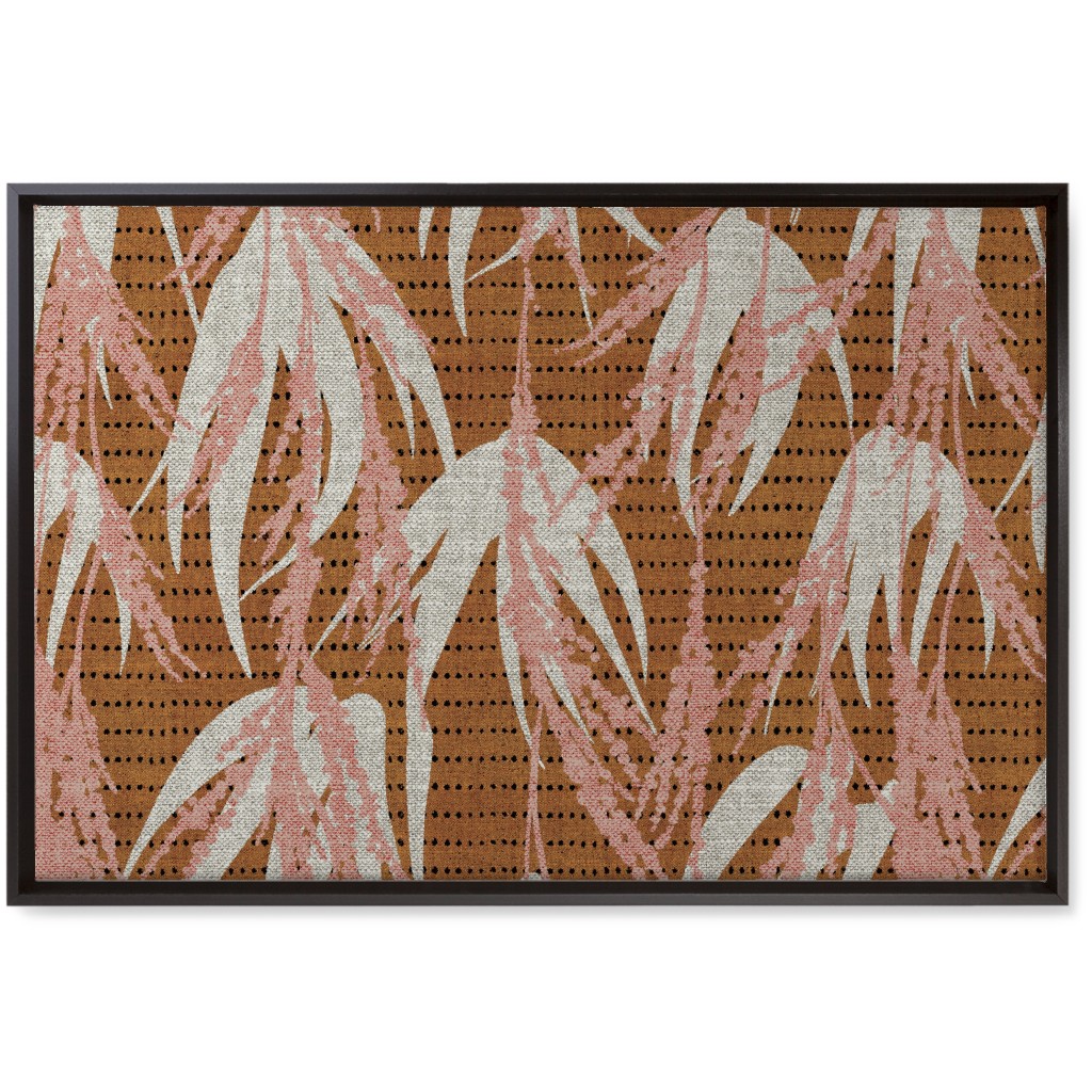 Vintage Palm Wall Art, Black, Single piece, Canvas, 20x30, Brown, Nutmeg