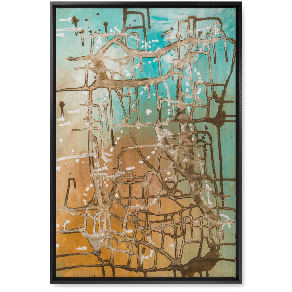 Caribbean Feeling - Multi Wall Art, Black, Single piece, Canvas, 20x30, Green, Classic Green