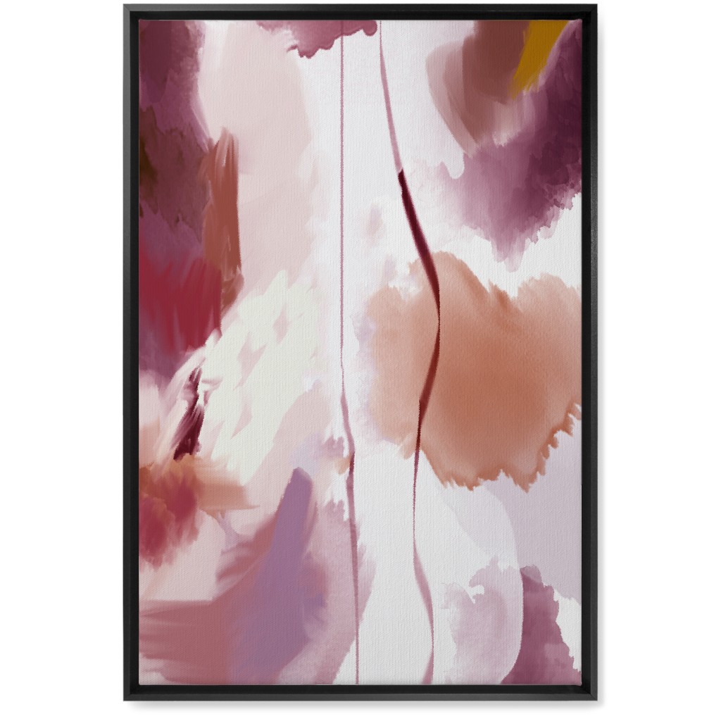 Canyon Light - Pink Wall Art, Black, Single piece, Canvas, 20x30, Pink, Bright Pink