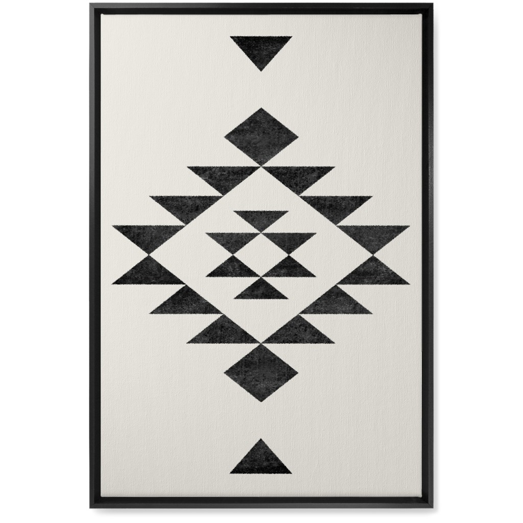 Southwest - Neutral Wall Art, Black, Single piece, Canvas, 20x30, Beige, Pearl