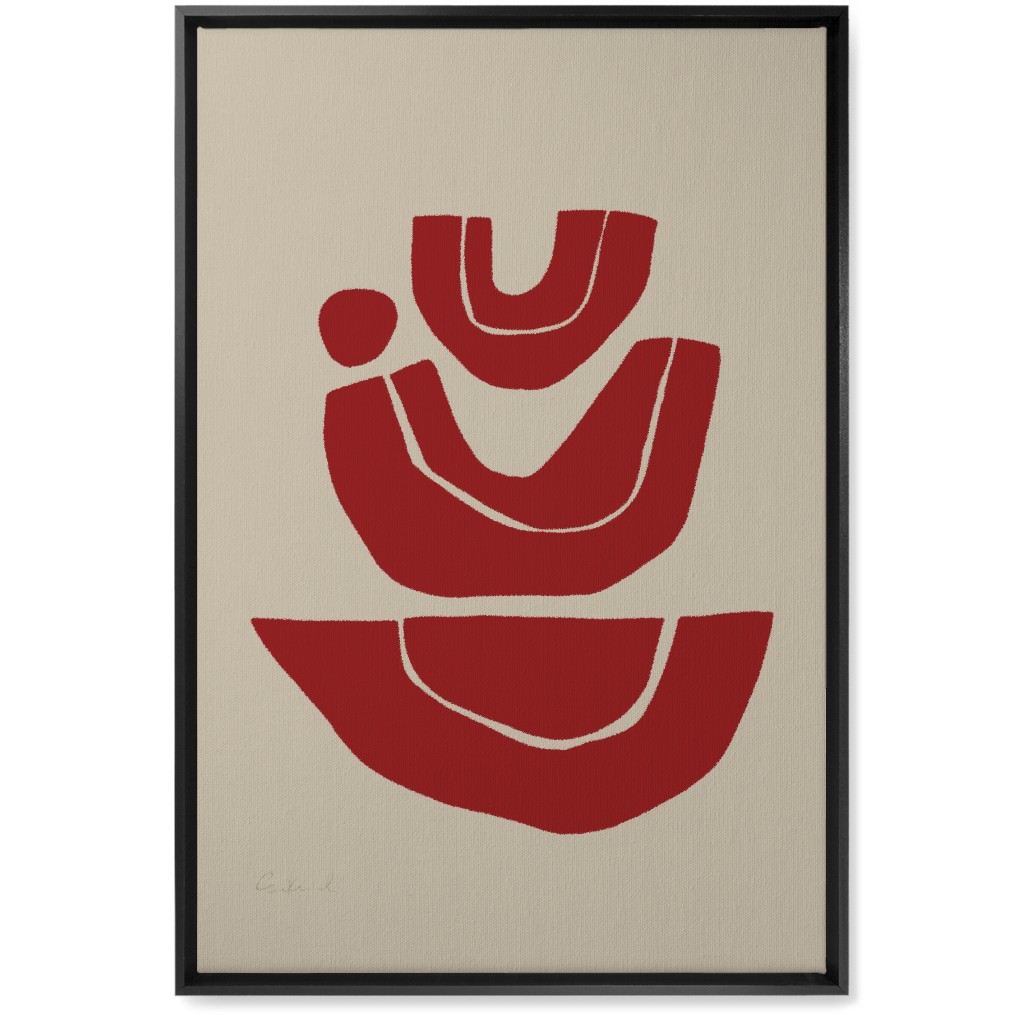 Red And Black Canvas Wall Art