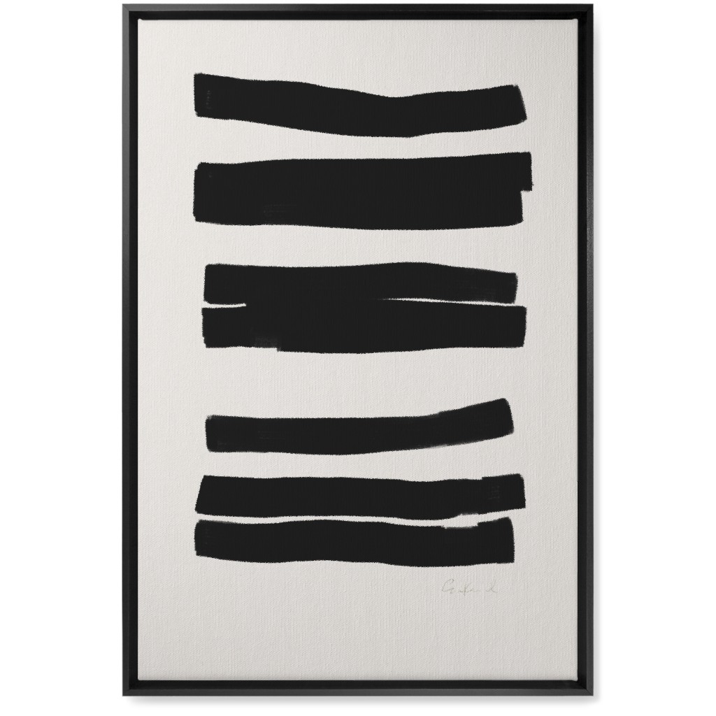 Abstract Bold Stripes I Wall Art, Black, Single piece, Canvas, 20x30, Black