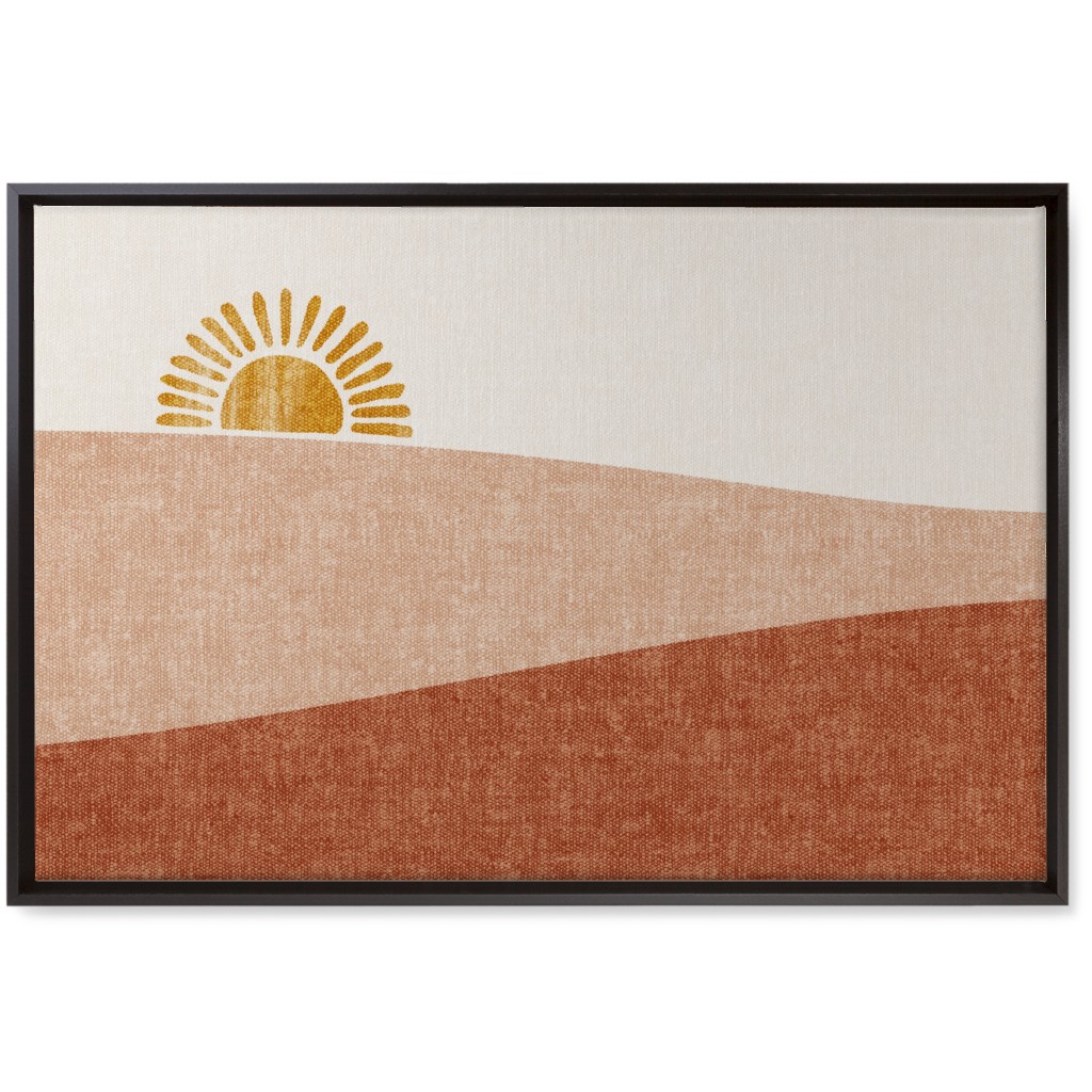 Sunrise - Warm Wall Art, Black, Single piece, Canvas, 20x30, Pink