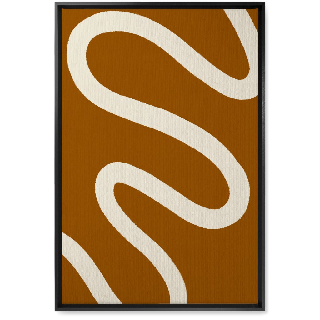 Tangled Brush Strokes Ii Wall Art, Black, Single piece, Canvas, 20x30, Orange