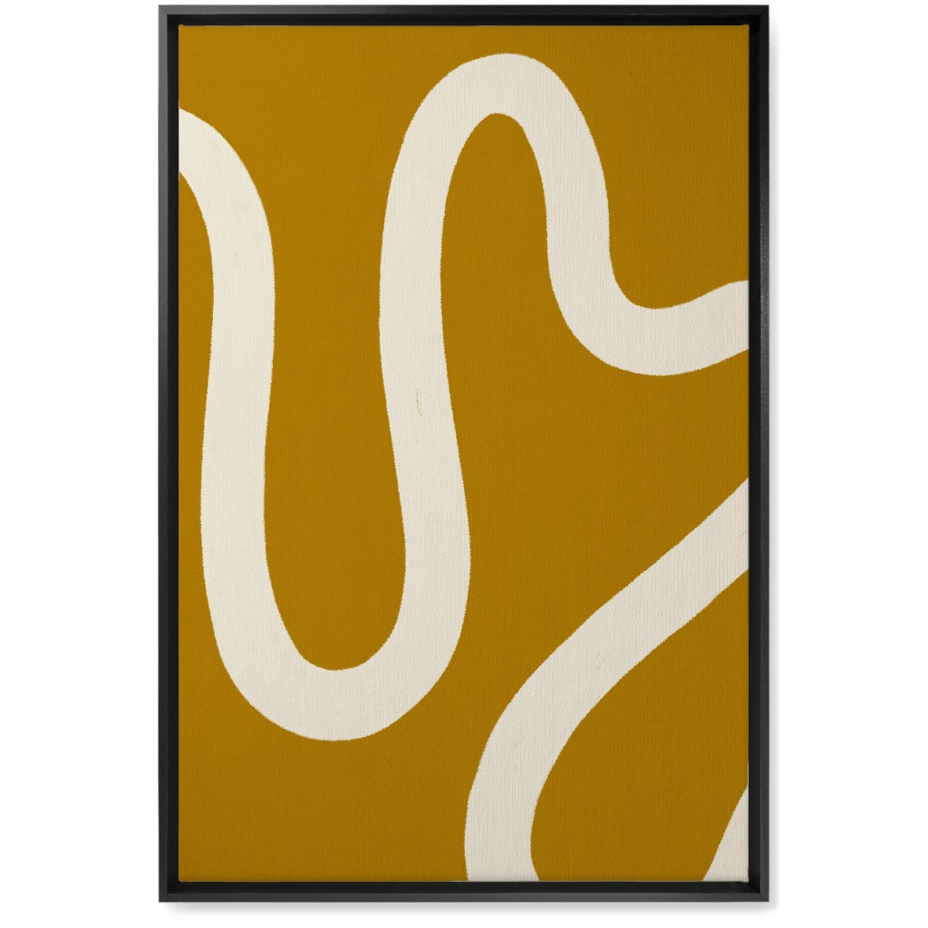 Tangled Brush Strokes Iii Wall Art, Black, Single piece, Canvas, 20x30, Yellow, Golden