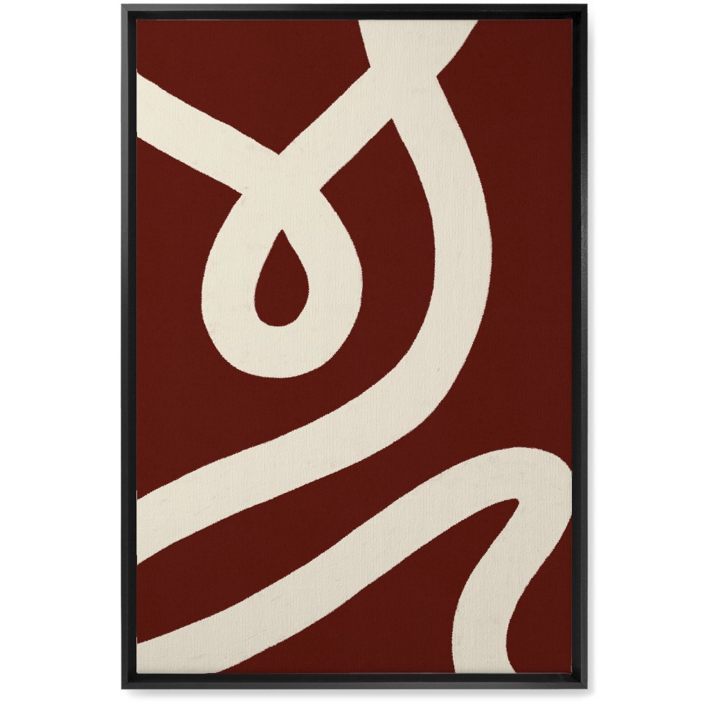 Tangled Brush Strokes V Wall Art, Black, Single piece, Canvas, 20x30, Red