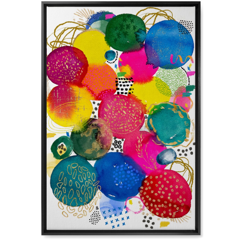 Rio - Multi Wall Art, Black, Single piece, Canvas, 20x30, Multicolor