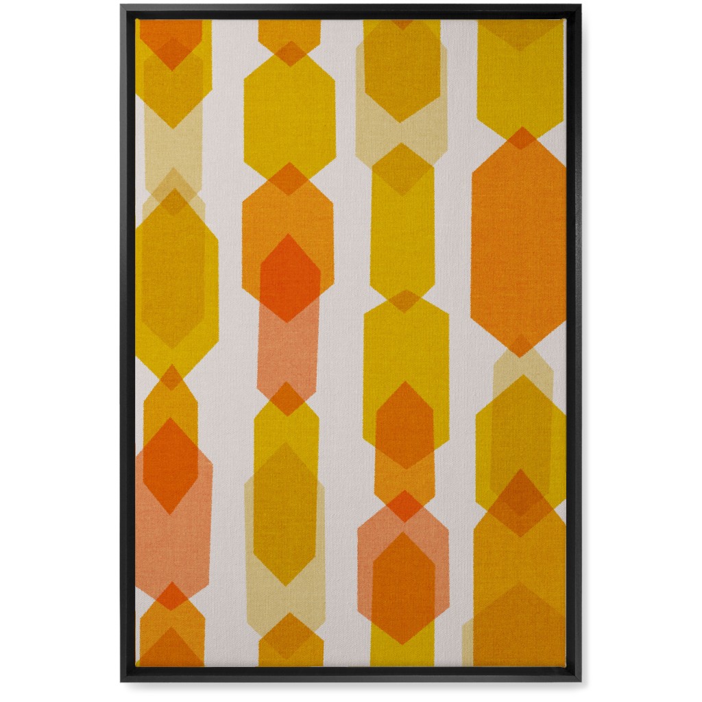 Elements Columns Wall Art, Black, Single piece, Canvas, 20x30, Orange