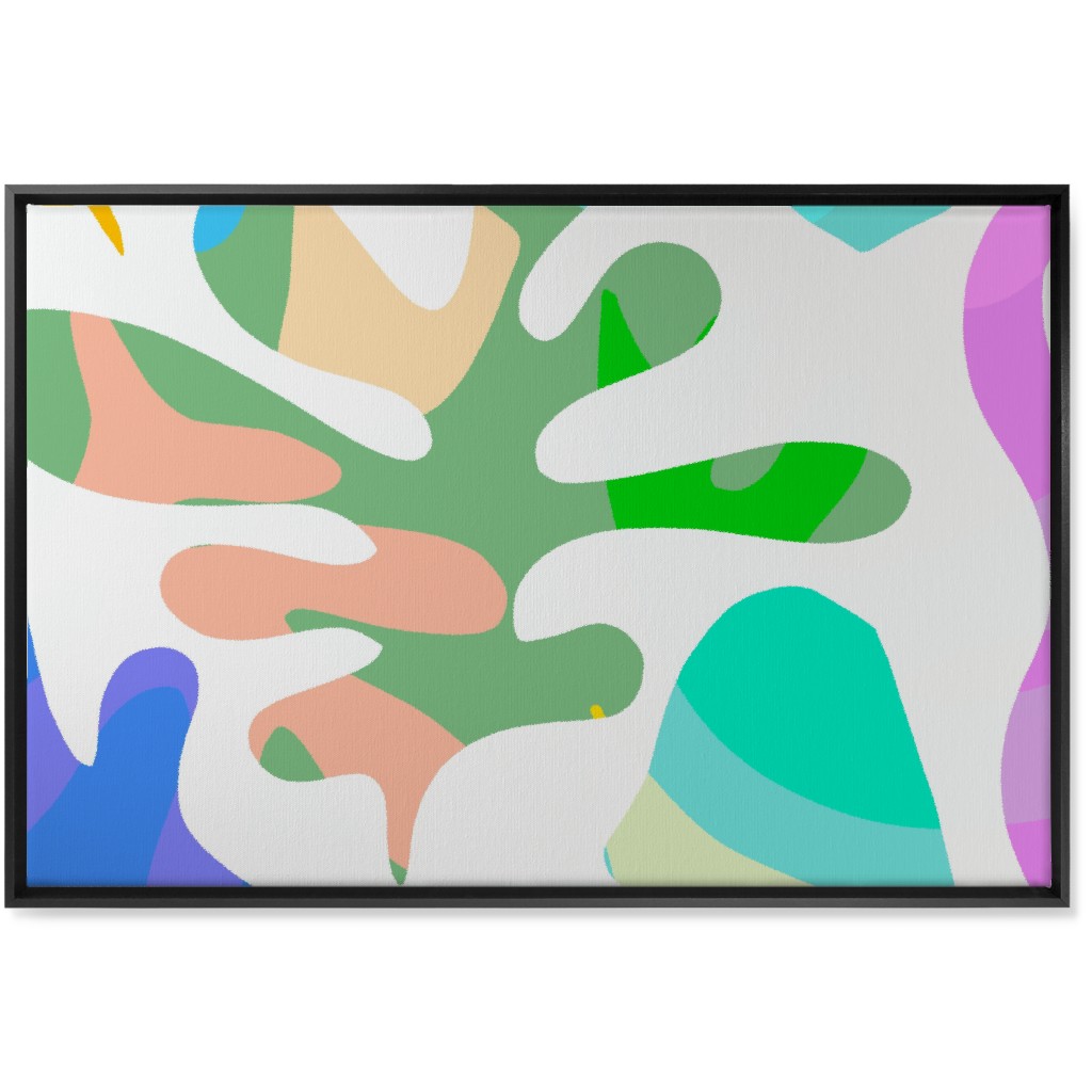 Summer Nature Love Matisse Style Wall Art, Black, Single piece, Canvas, 24x36, Multicolor