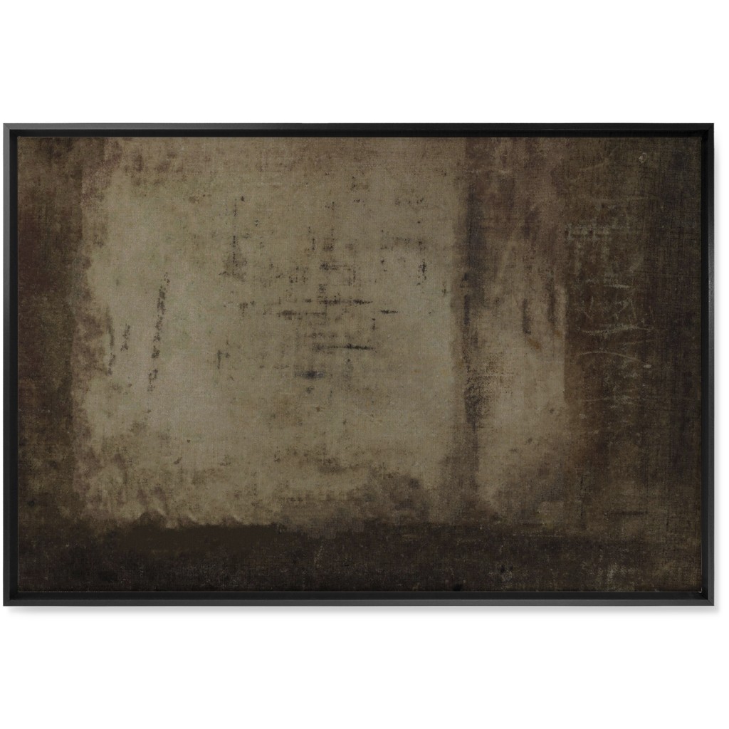 Mood At Dusk - Dark Wall Art, Black, Single piece, Canvas, 24x36, Brown, Brown