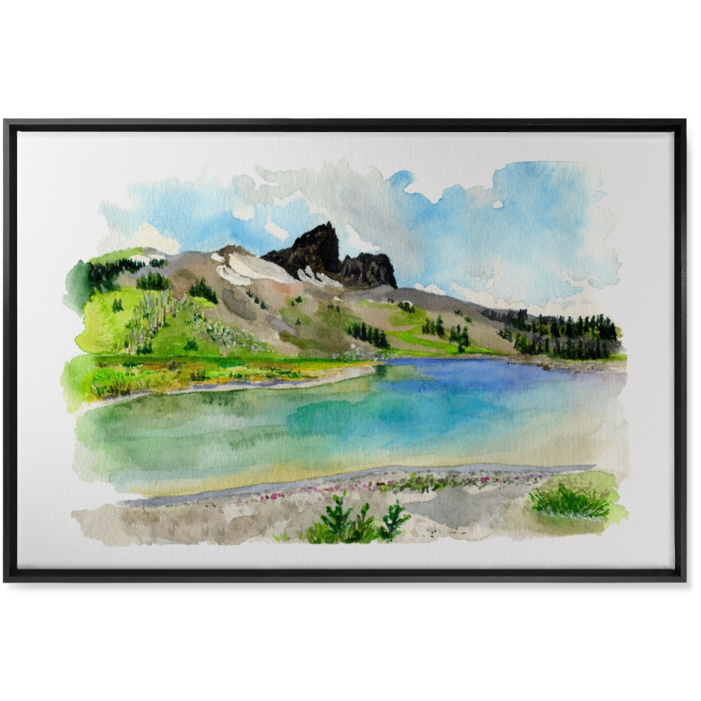 Black Tusk Painting Wall Art, Black, Single piece, Canvas, 24x36, Green, Classic Green