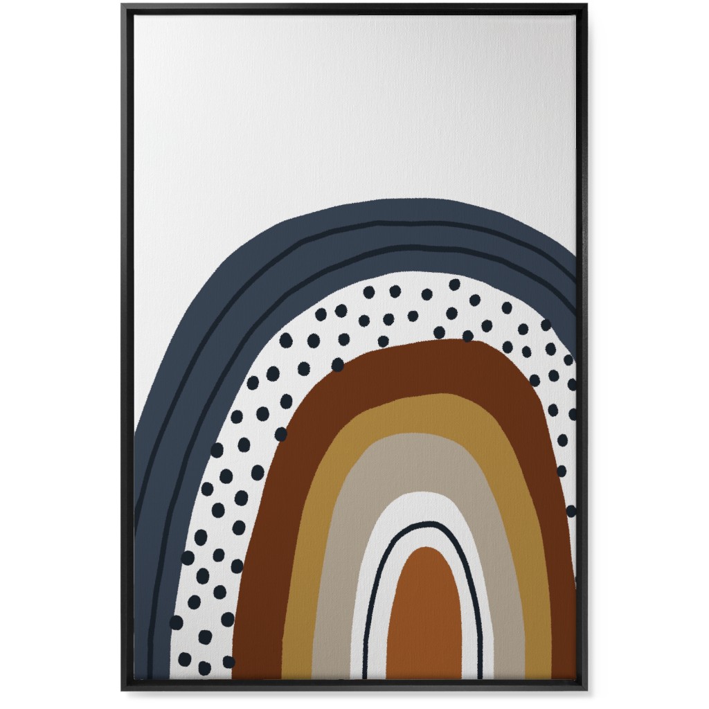 Rainbow - Neutral Wall Art, Black, Single piece, Canvas, 24x36, Brown