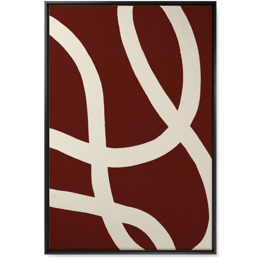 Tangled Brush Strokes I Wall Art, Black, Single piece, Canvas, 24x36, Red, Cocoa