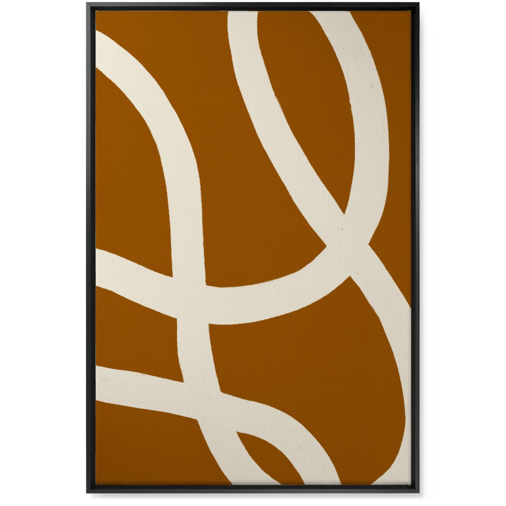 Tangled Brush Strokes I Wall Art, Black, Single piece, Canvas, 24x36, Orange, Earth