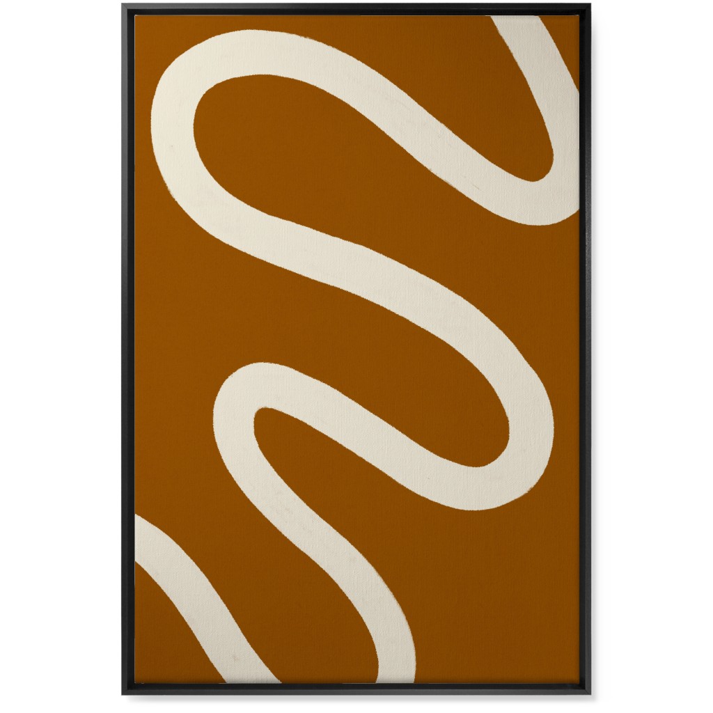 Tangled Brush Strokes Ii Wall Art, Black, Single piece, Canvas, 24x36, Orange, Earth