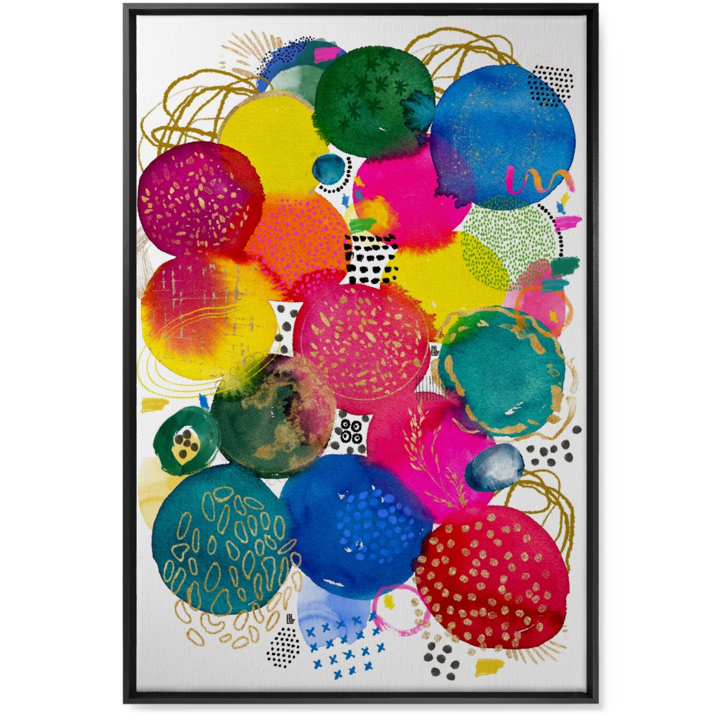 Rio - Multi Wall Art, Black, Single piece, Canvas, 24x36, Multicolor