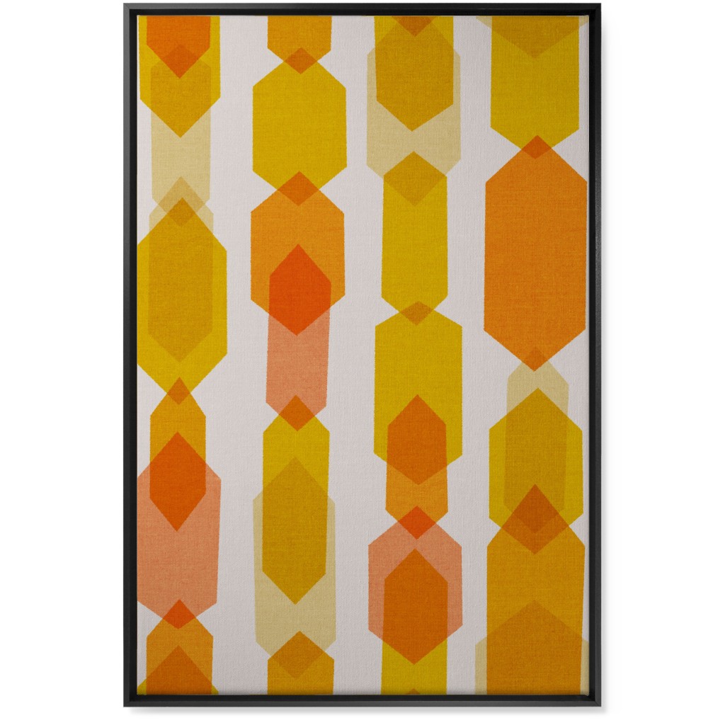 Elements Columns Wall Art, Black, Single piece, Canvas, 24x36, Orange, Tawny