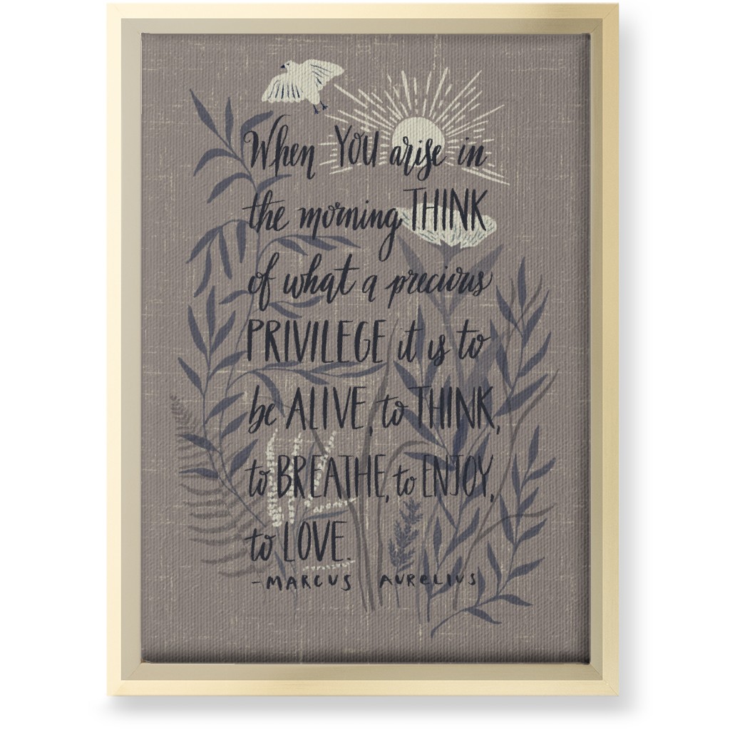 Precious Morning Wall Art, Gold, Single piece, Canvas, 10x14, Gray, Light Gray