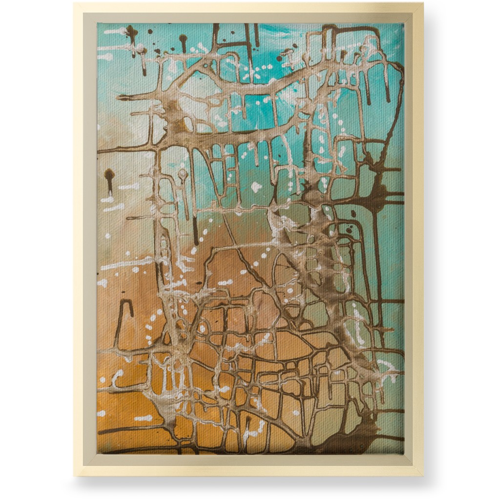 Caribbean Feeling - Multi Wall Art, Gold, Single piece, Canvas, 10x14, Green