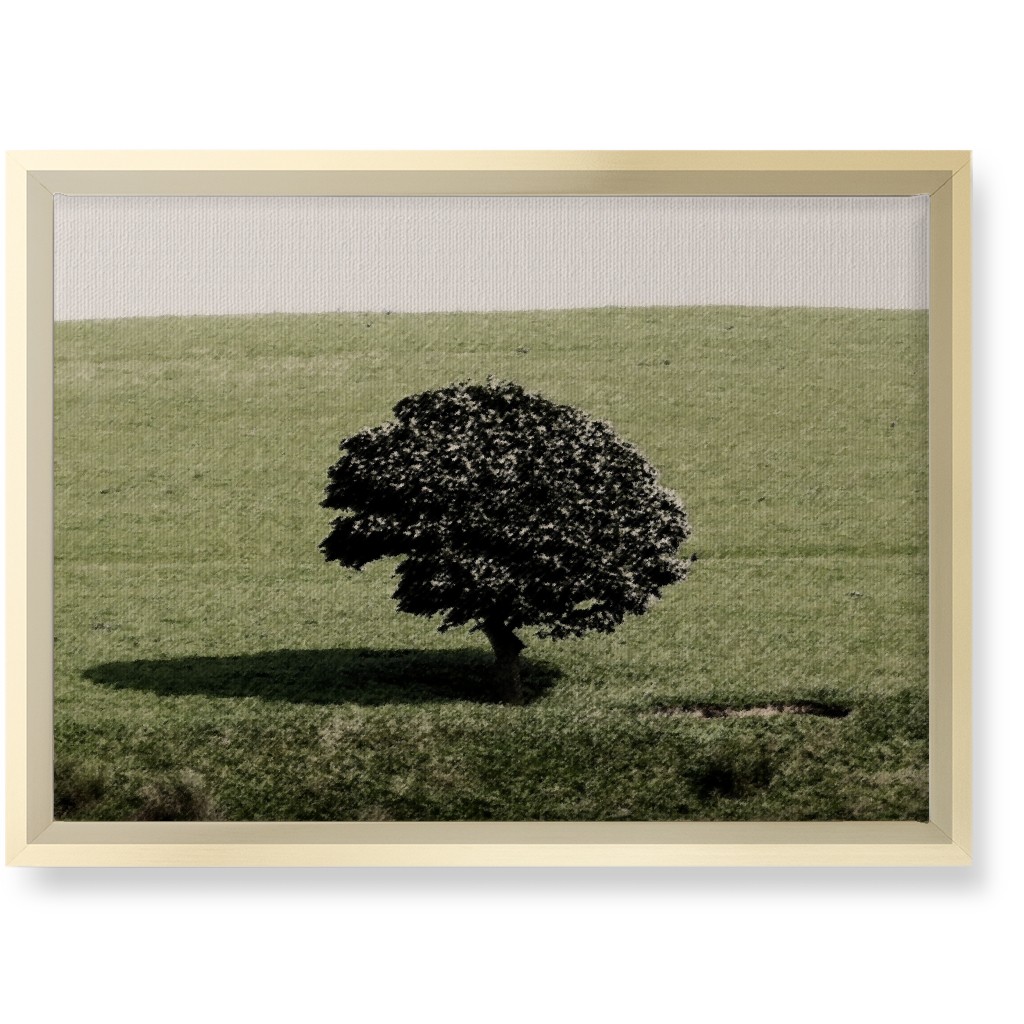 Cotton Wood Tree Wall Art, Gold, Single piece, Canvas, 10x14, Green, Classic Green