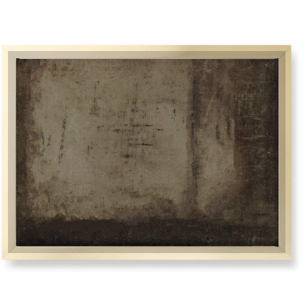 Mood At Dusk - Dark Wall Art, Gold, Single piece, Canvas, 10x14, Brown, Brown