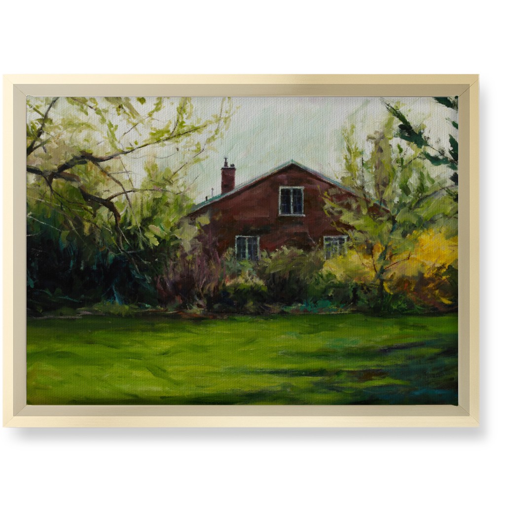 Kays View Painting Wall Art, Gold, Single piece, Canvas, 10x14, Green, Classic Green