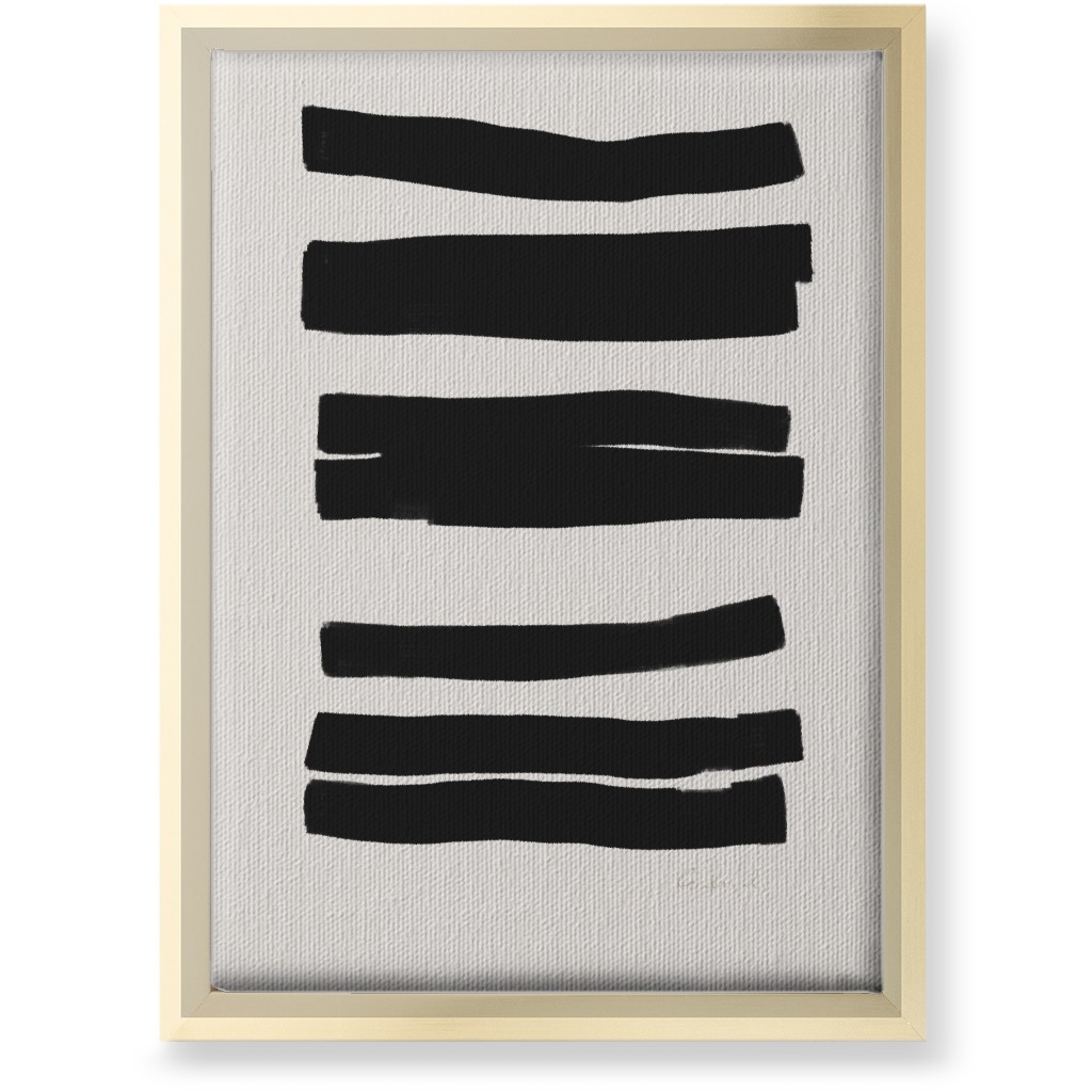 Abstract Bold Stripes I Wall Art, Gold, Single piece, Canvas, 10x14, Black, Antique White