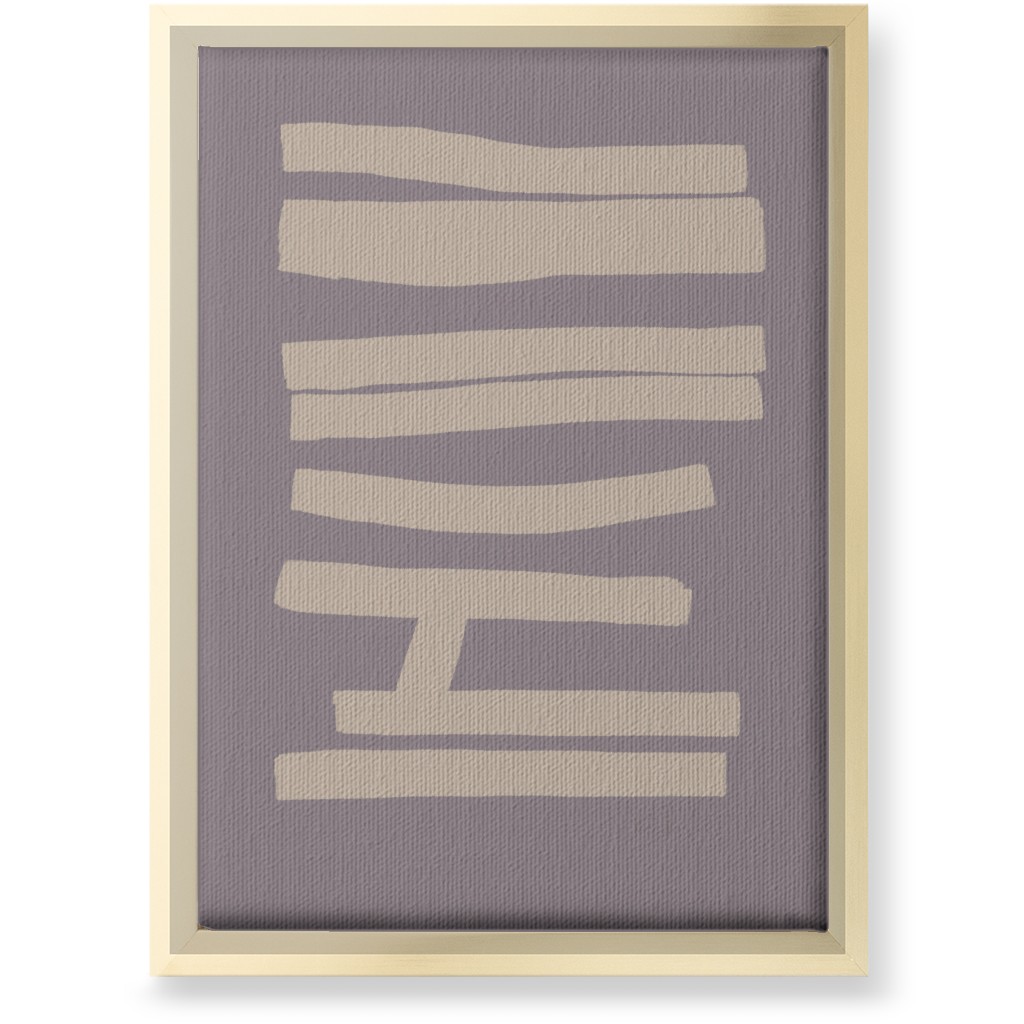 Bold Abstract Stripes Wall Art, Gold, Single piece, Canvas, 10x14, Purple