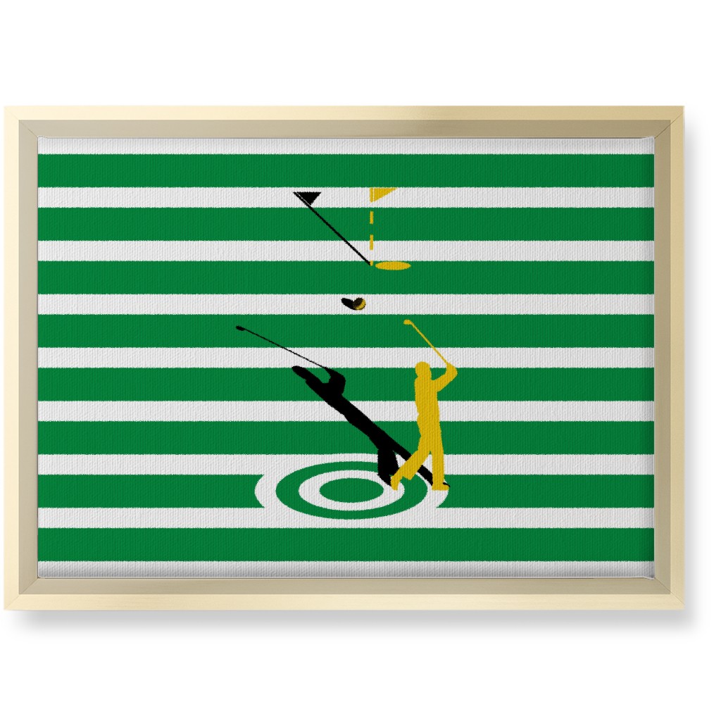 Golf Golden Shot - Green Wall Art, Gold, Single piece, Canvas, 10x14, Green, Classic Green