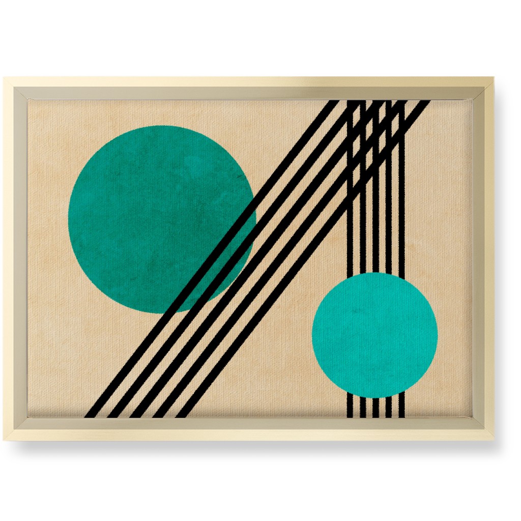 Orbs Abstract Wall Art, Gold, Single piece, Canvas, 10x14, Green, Majorca