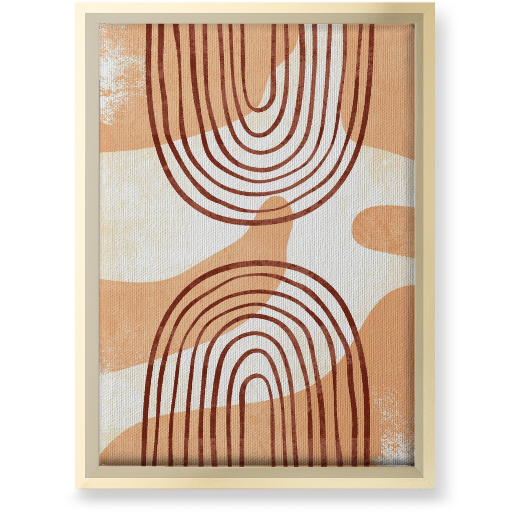 Desert Abstract - Earthy Warm Tones Wall Art, Gold, Single piece, Canvas, 10x14, Orange