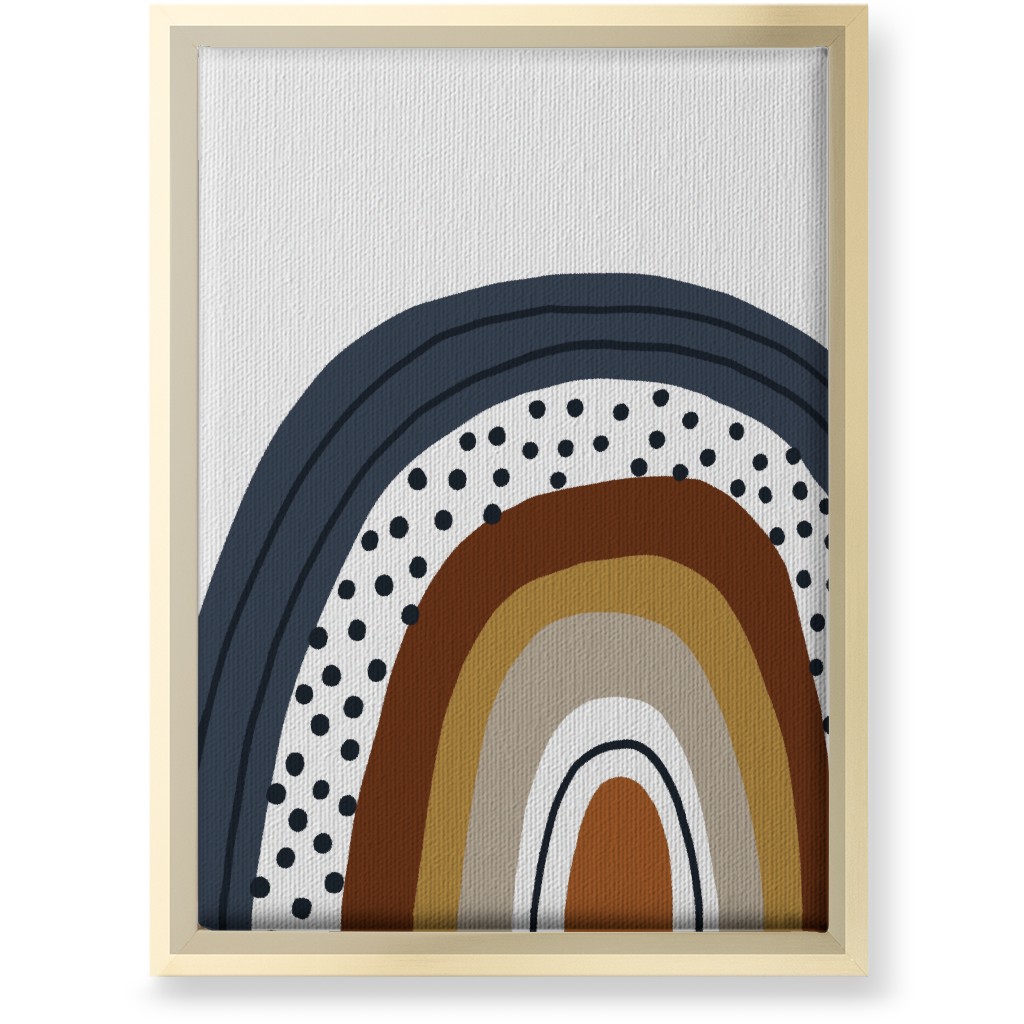 Rainbow - Neutral Wall Art, Gold, Single piece, Canvas, 10x14, Brown