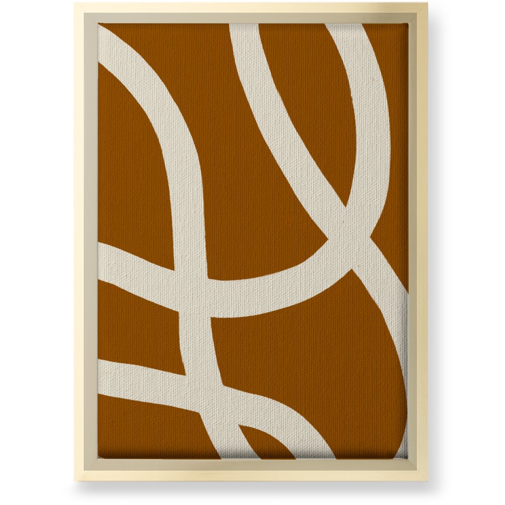 Tangled Brush Strokes I Wall Art, Gold, Single piece, Canvas, 10x14, Orange, Earth