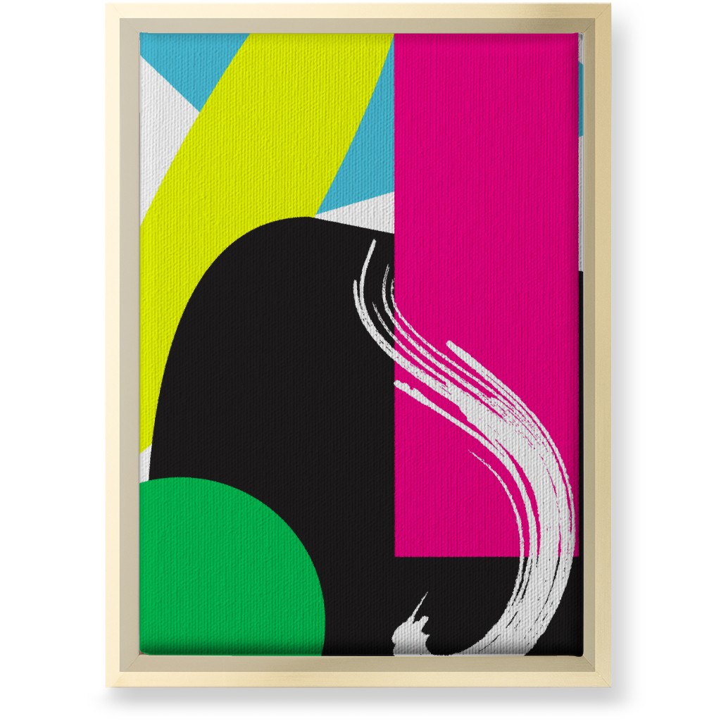 Abstract Colors Wall Art, Gold, Single piece, Canvas, 10x14, Multicolor