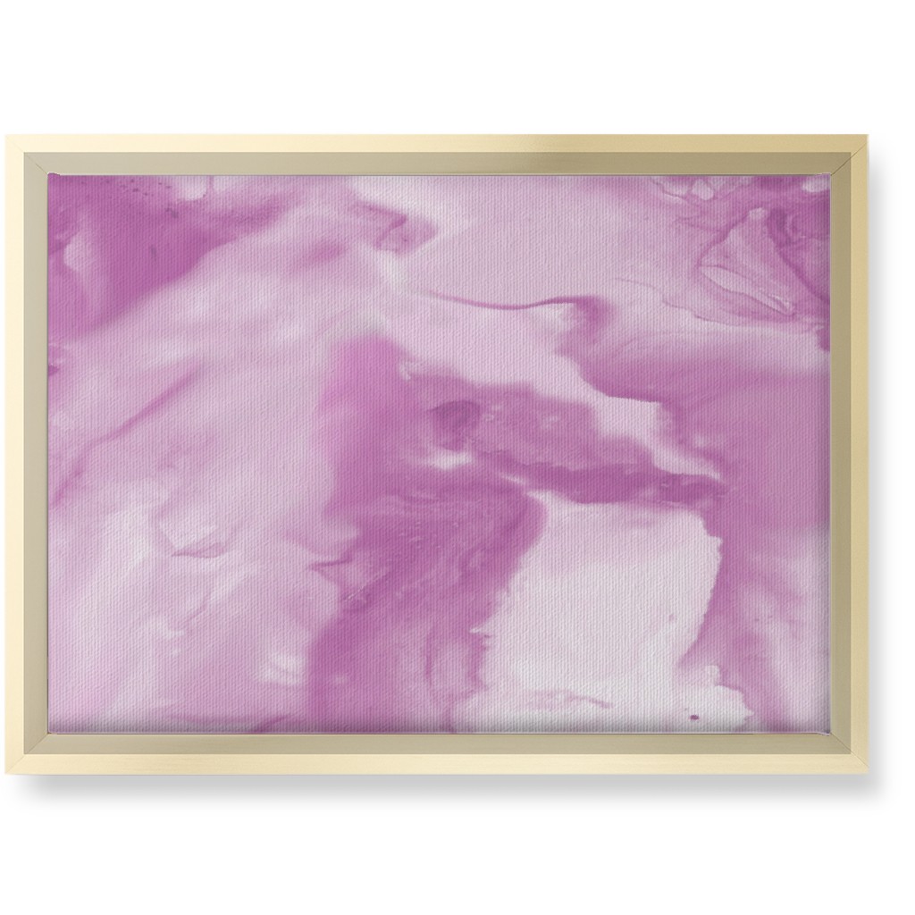 Abstract Watercolor Marble Wall Art, Gold, Single piece, Canvas, 10x14, Purple