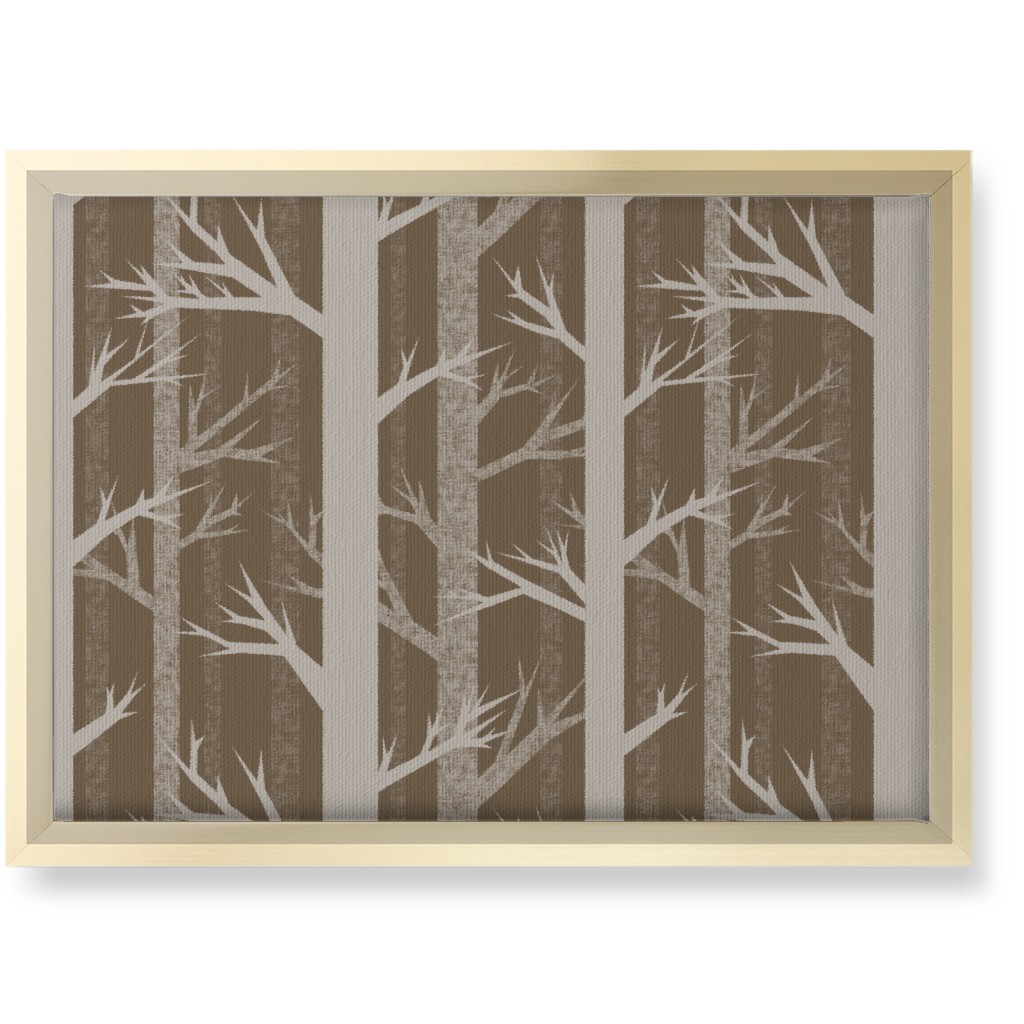 Winter Woods - Fawn Wall Art, Gold, Single piece, Canvas, 10x14, Brown