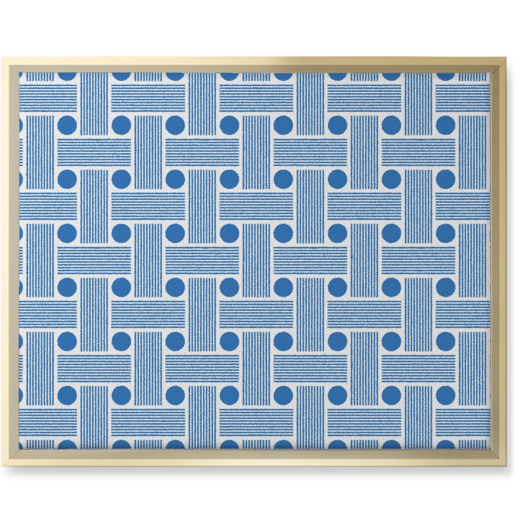 Beams - Blue Wall Art, Gold, Single piece, Canvas, 16x20, Blue