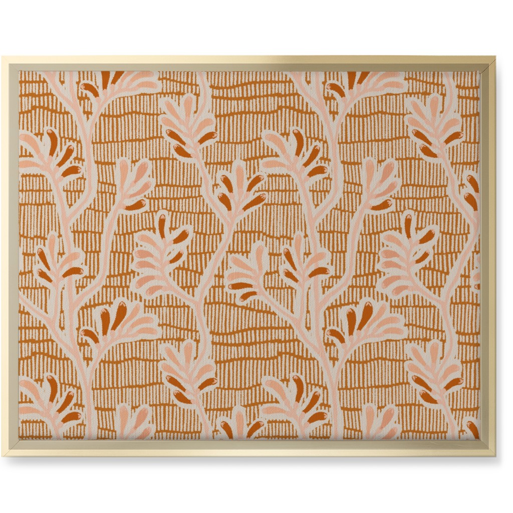 Kangaroo Paw - Floral Wall Art, Gold, Single piece, Canvas, 16x20, Pink, Bright Pink