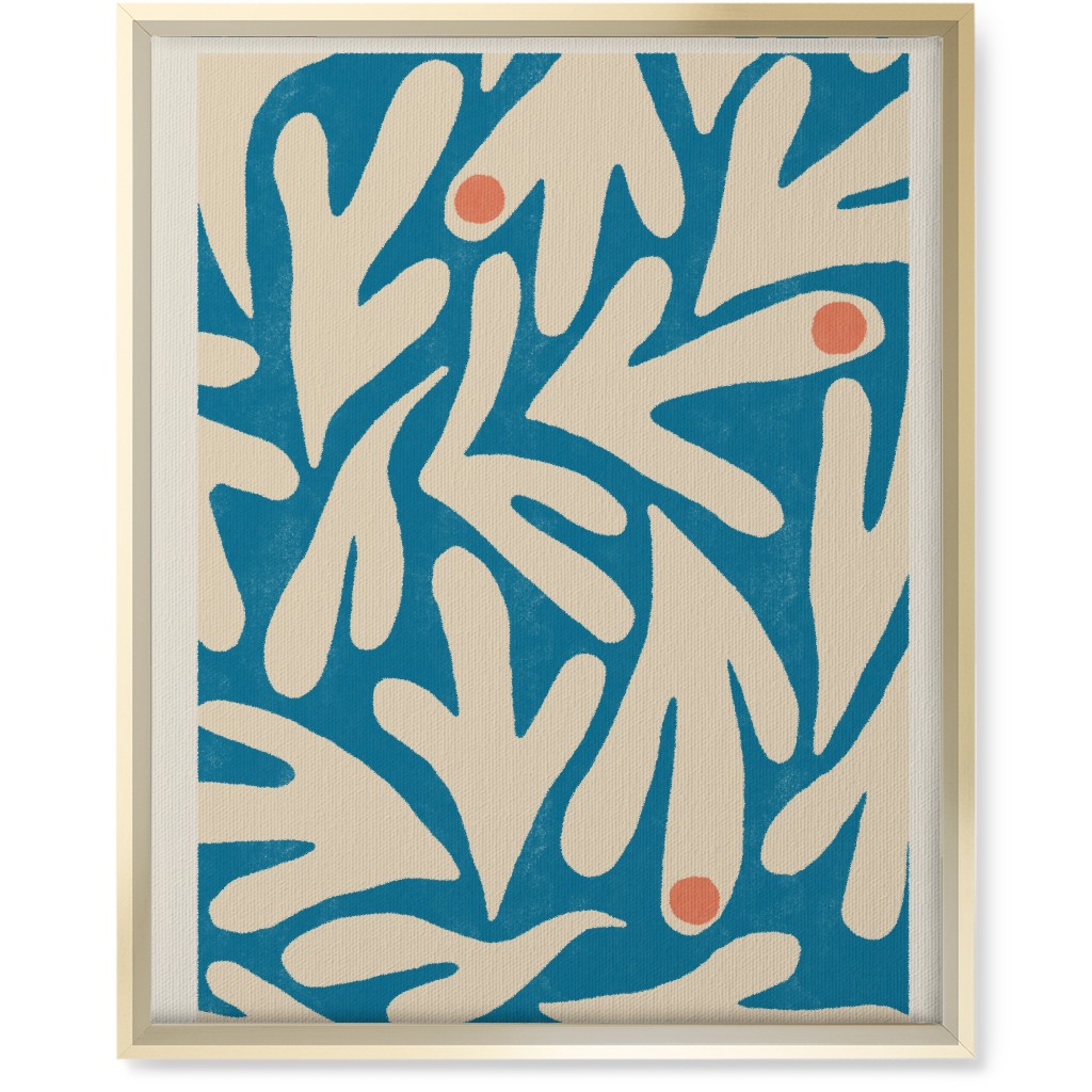 Flower Market - Blue Wall Art, Gold, Single piece, Canvas, 16x20, Blue, True Blue